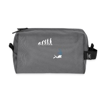 Diving Shirt Evolution Diver Gift Funny - Recycled Toiletry Zip Bag - anthracite - Front