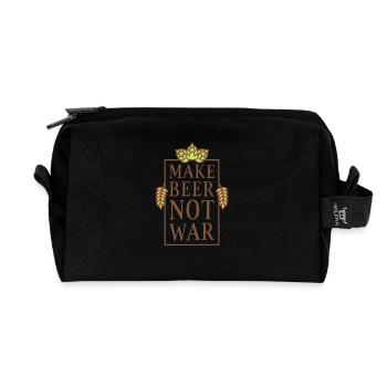 Make Beer, Not War - Recycelte Kulturtasche - Schwarz - Vorne