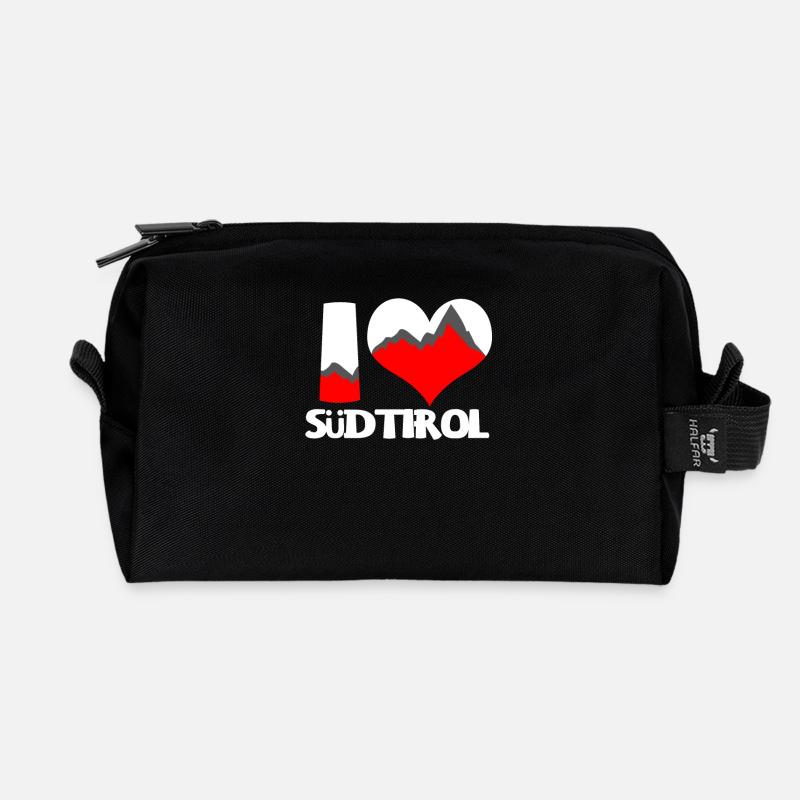 Ich liebe Südtirol Shirt - Südtirol Geschenk - Recycelte Kulturtasche - Schwarz