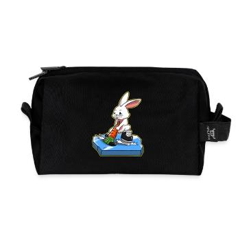 Ich liebe Hockey Eishockey Frohe Ostern Geschenk - Recycelte Kulturtasche - Schwarz - Vorne