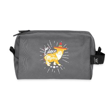 Cinco le Miaou - Trousse de toilette en tissu recyclé - anthracite - Devant