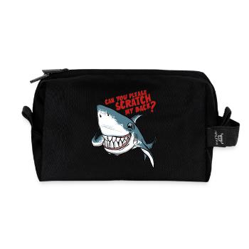 Great White Shark Scratch My Back - Recycelte Kulturtasche - Schwarz - Vorne