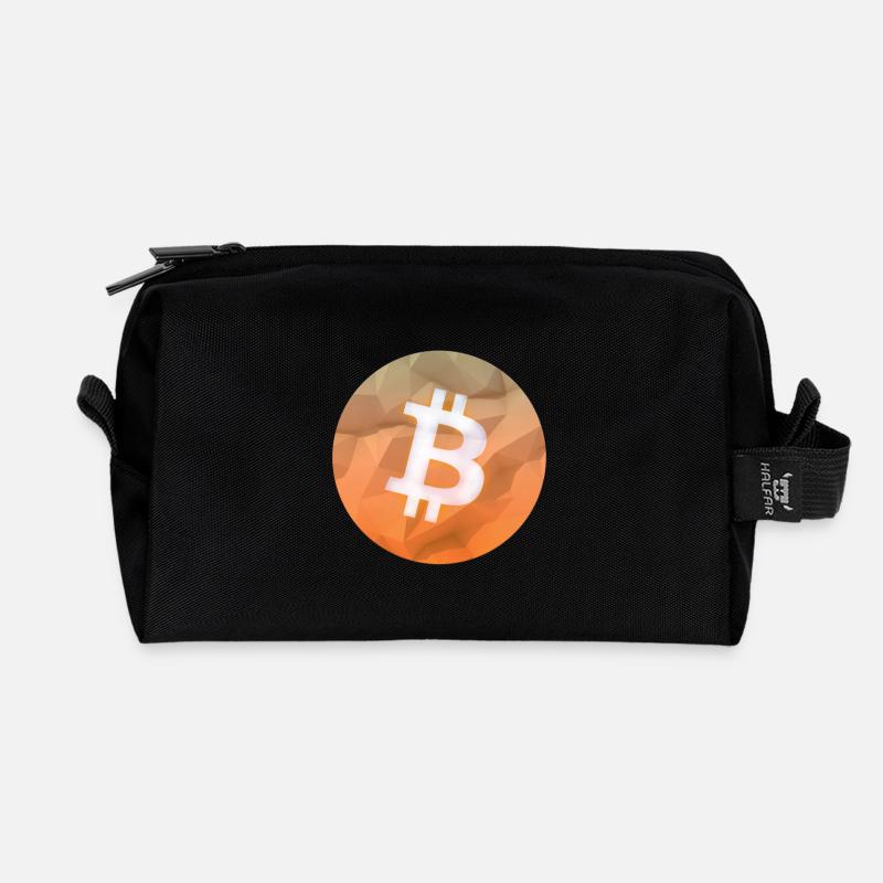 Bitcoin - Recycled Toiletry Zip Bag - black