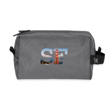 San Francisco - Recycled Toiletry Zip Bag - anthracite - Front
