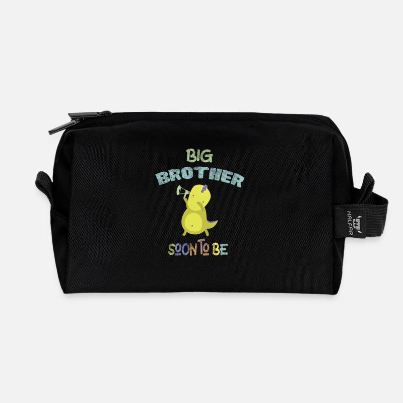 Big Brother sera bientôt bébé annonce DinoDab - Trousse de toilette en tissu recyclé - noir