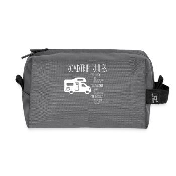 Road Trip Rules - Règles pour les vacances - Trousse de toilette en tissu recyclé - anthracite - Devant