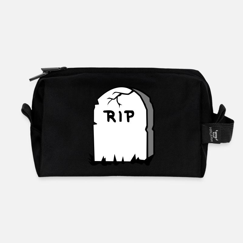 Gravestone - Recycled Toiletry Zip Bag - black