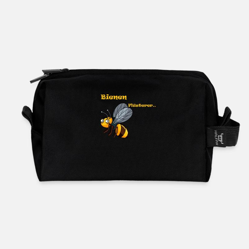 Bienen Flüsterer - Recycelte Kulturtasche - Schwarz