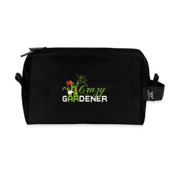 Idée de cadeau de jardinage fou jardinier - Trousse de toilette en tissu recyclé - noir - Devant