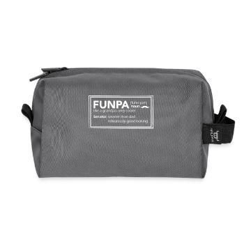 Funpa Like Grandpa, Only Cooler - Recycled Toiletry Zip Bag - anthracite - Front