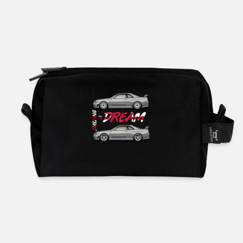 JDM Auto Skyline Turbo Racing Car Tuning Geschenk - Recycelte Kulturtasche - Schwarz