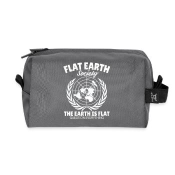 Flat Earth Astrology Flat Earth Earth Gift - Recycled Toiletry Zip Bag - anthracite - Front