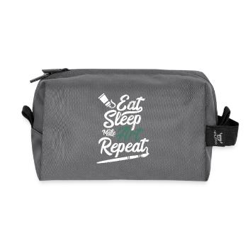 Funny Art Lover Eat Sleep Art Repeat Calligraphy - Recycelte Kulturtasche - Anthrazit - Vorne