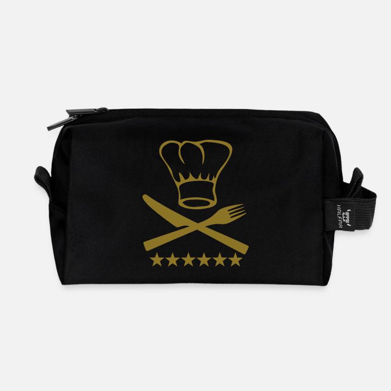 Kochen - Recycelte Kulturtasche - Schwarz