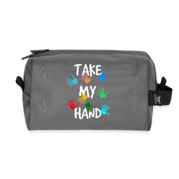 Take my Hand - Recycelte Kulturtasche - Anthrazit - Vorne