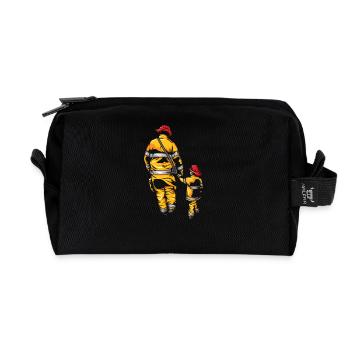 Vater und Tochter - Mutter und Sohn - Feuerwehr - Recycelte Kulturtasche - Schwarz - Vorne