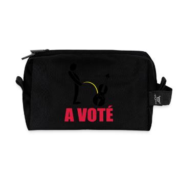 A voté - Trousse de toilette en tissu recyclé - noir - Devant