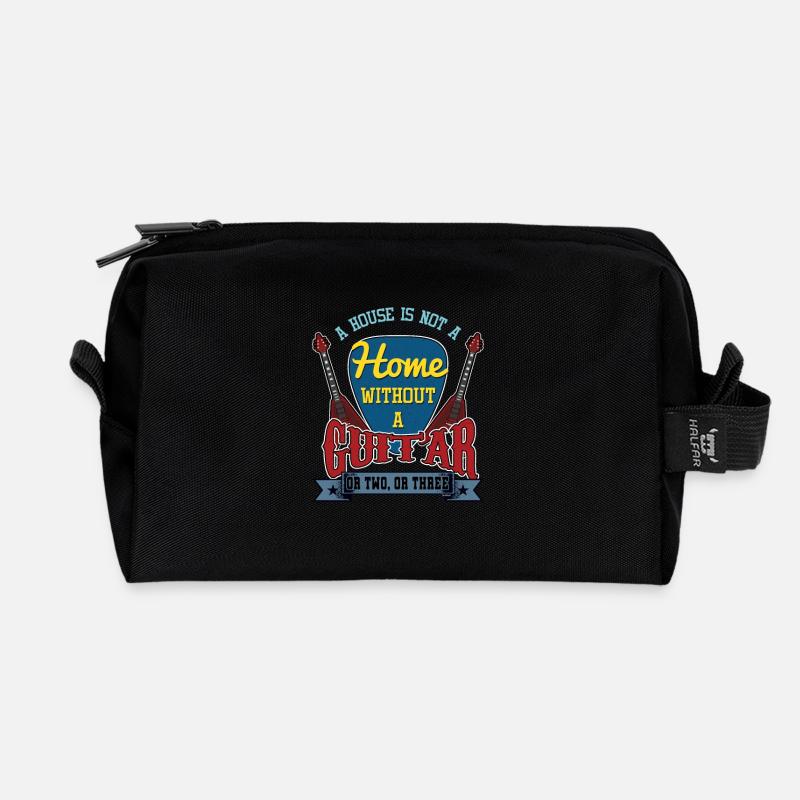 Guitare - Trousse de toilette en tissu recyclé - noir