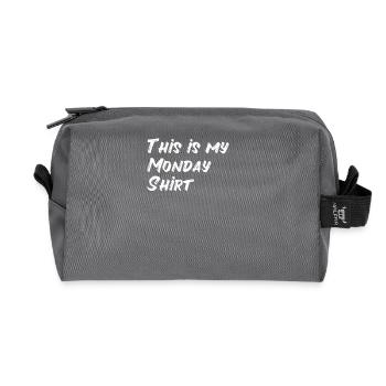 Monday Monday Weekly Start Demotivated Office Job - Recycled Toiletry Zip Bag - anthracite - Front