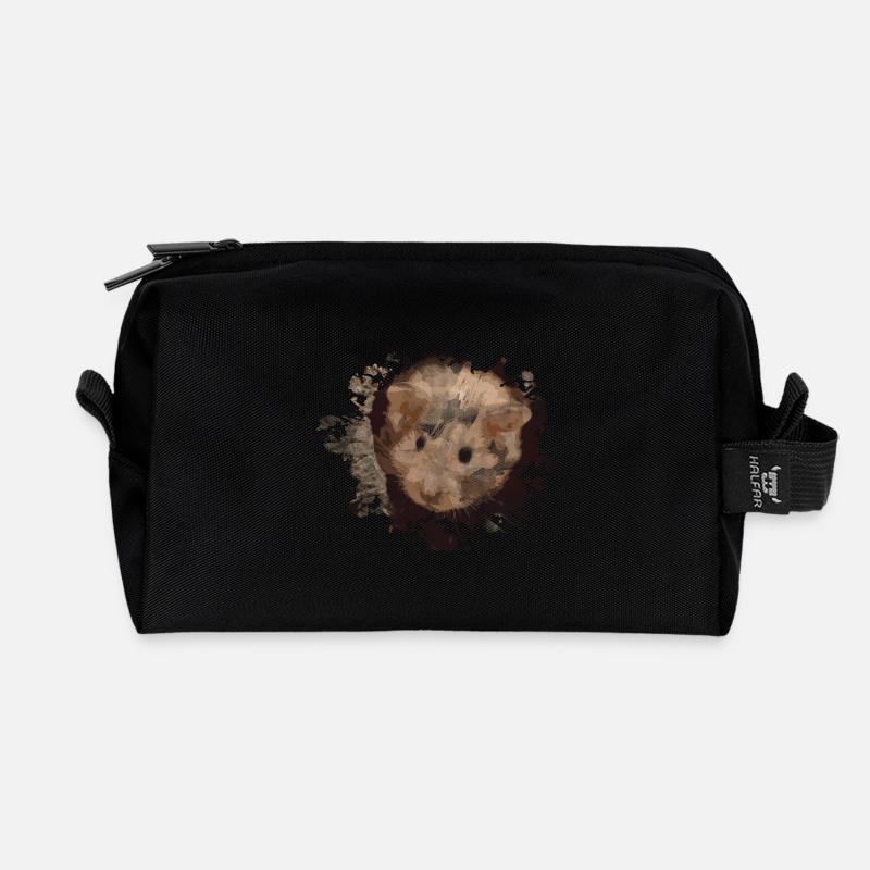hamster - Recycelte Kulturtasche - Schwarz
