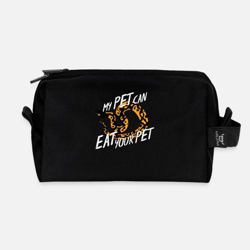 Lustiges Schlangen T-Shirt Geschenk Kinder - Recycelte Kulturtasche - Schwarz