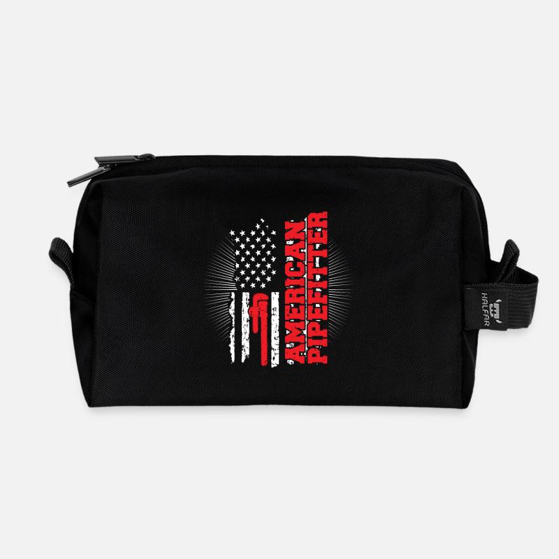 American Pipefitter - Recycelte Kulturtasche - Schwarz