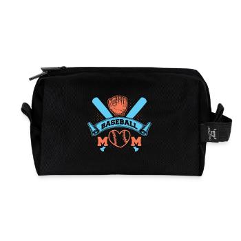 Baseball Mom - Recycelte Kulturtasche - Schwarz - Vorne