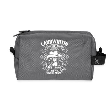 Landwirtin Shirt · Landwirtschaft · nicht perfekt - Recycelte Kulturtasche - Anthrazit - Vorne