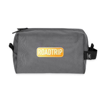 Road trip - Recycled Toiletry Zip Bag - anthracite - Front