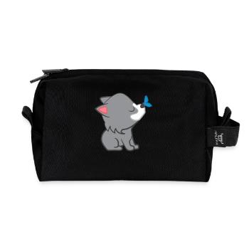 Wolf - Wölfe - Wolffan - Wolfmotiv - Recycelte Kulturtasche - Schwarz - Vorne