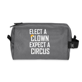 Wähle Einen Clown Erwarte einen Zirkus Anti- - Recycelte Kulturtasche - Anthrazit - Vorne