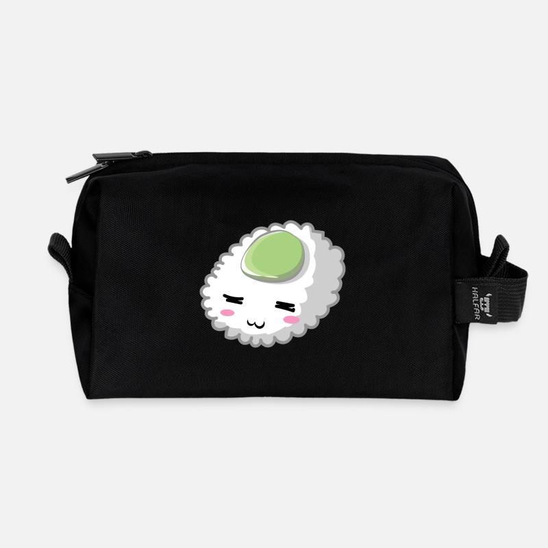 Wasabi Sushi - Recycled Toiletry Zip Bag - black