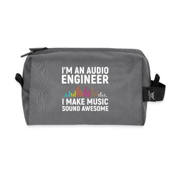 I’m an Ingénieur audio - Trousse de toilette en tissu recyclé - anthracite - Devant
