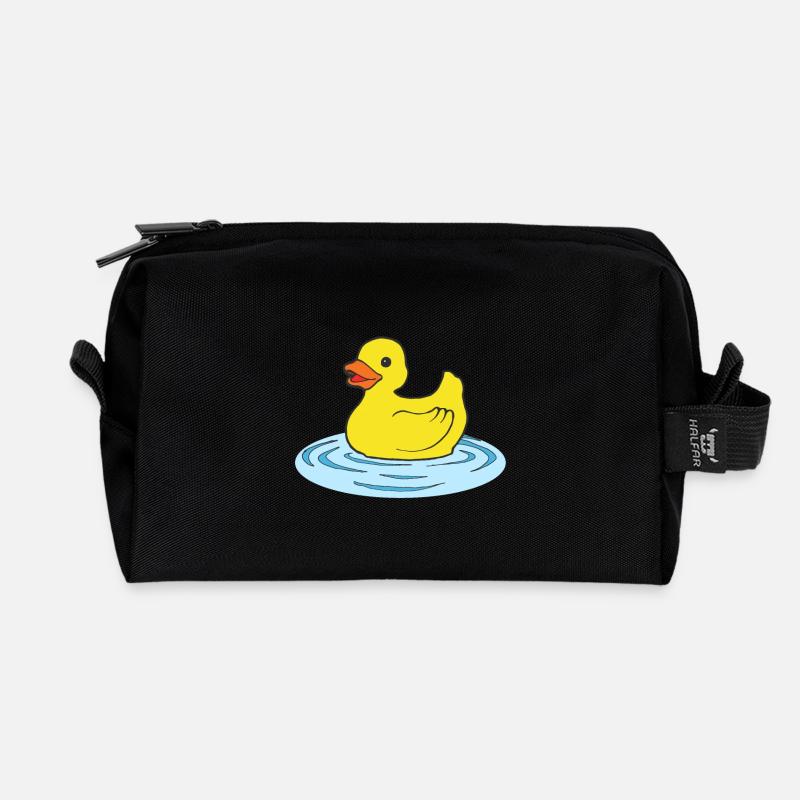 Badeente - Recycelte Kulturtasche - Schwarz