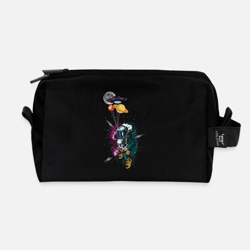 Weltraumastronaut - Recycelte Kulturtasche - Schwarz