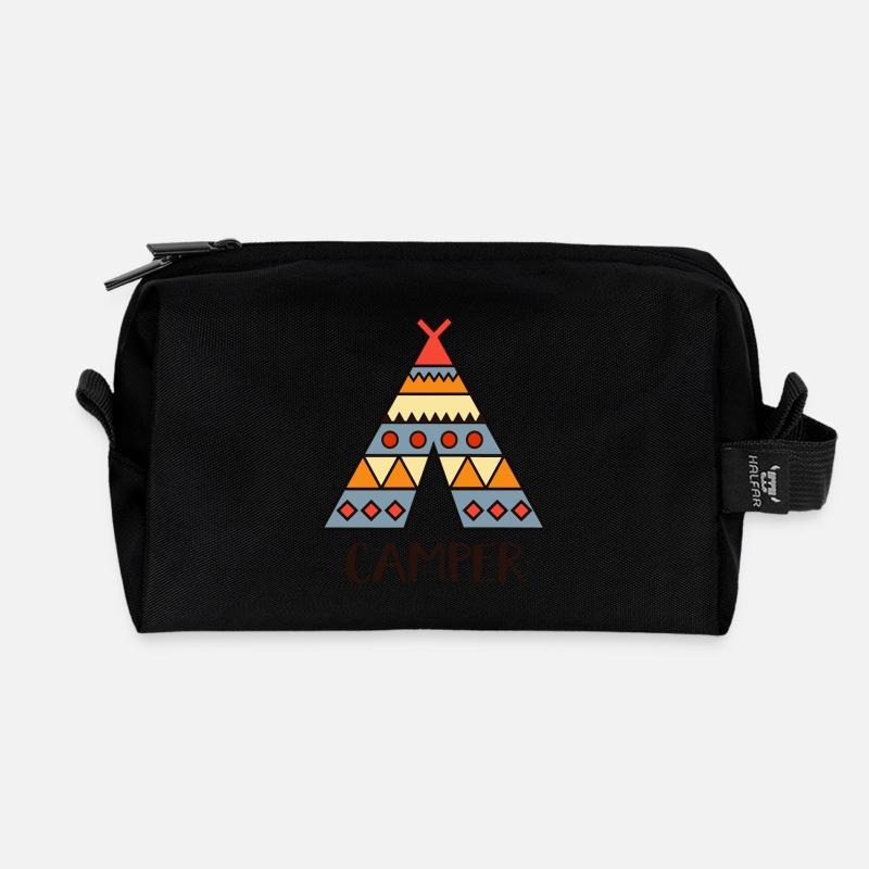 camper - Recycelte Kulturtasche - Schwarz