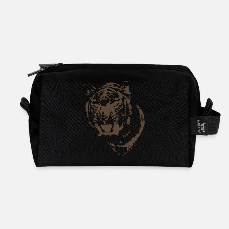 tiger - Recycled Toiletry Zip Bag - black
