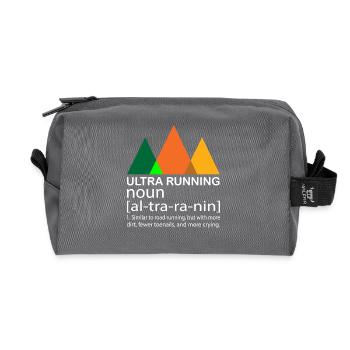 Ultra Running Laufen Skyrace Etappenlauf Geschenk - Recycelte Kulturtasche - Anthrazit - Vorne