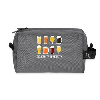 Celebrity Diversity - Craft Beer Design - Recycled Toiletry Zip Bag - anthracite - Front