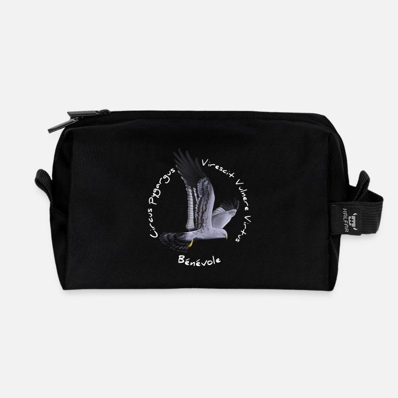 Butternut harrier - Recycled Toiletry Zip Bag - black