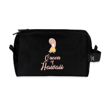 Hawaii vacances à la plage fille - Trousse de toilette en tissu recyclé - noir - Devant