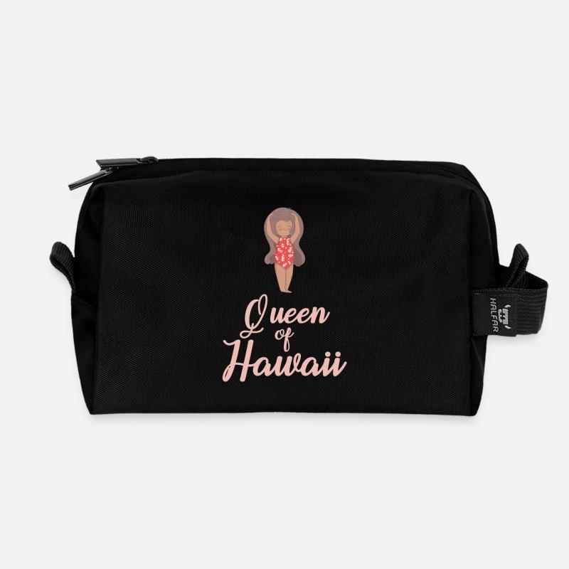 Hawaii - Recycelte Kulturtasche - Schwarz