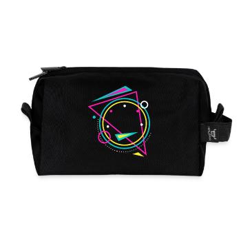 géométrie - Trousse de toilette en tissu recyclé - noir - Devant