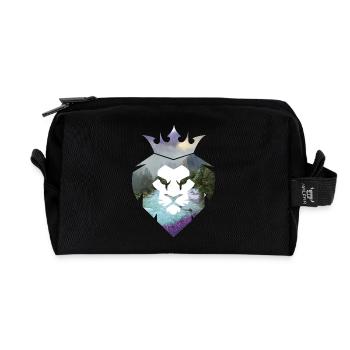 Löwe - Recycelte Kulturtasche - Schwarz - Vorne
