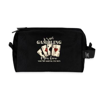 Chemise de poker - Trousse de toilette en tissu recyclé - noir - Devant