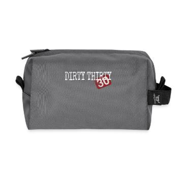 Dirty Thirty / 30th Birthday / 30 / Thirty - Recycled Toiletry Zip Bag - anthracite - Front