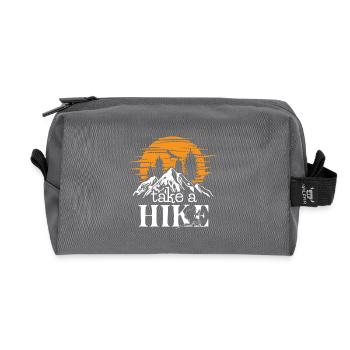 Take a Hike camping hiking wilderness fireplace - Trousse de toilette en tissu recyclé - anthracite - Devant