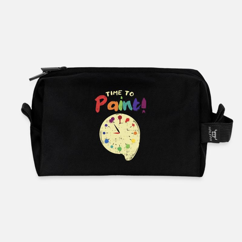 PAINTING: Time To Paint - Recycelte Kulturtasche - Schwarz