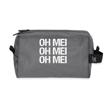 OH MEI - Recycled Toiletry Zip Bag - anthracite - Front