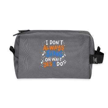 Singer - Recycled Toiletry Zip Bag - anthracite - Front